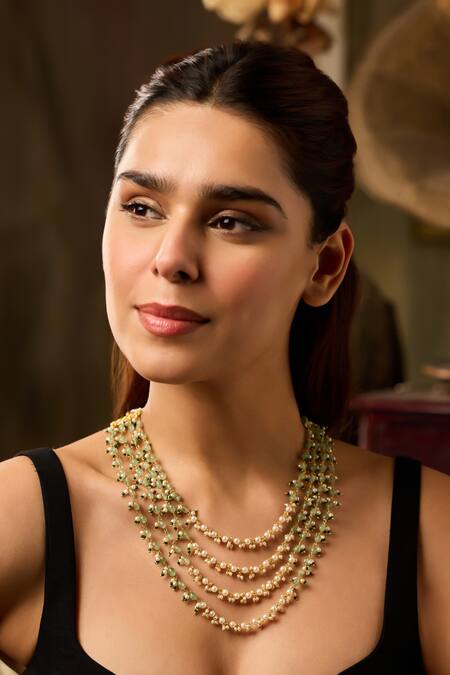 Paisley Pop_Mint Layered Necklace _Online_at_Aza_Fashions