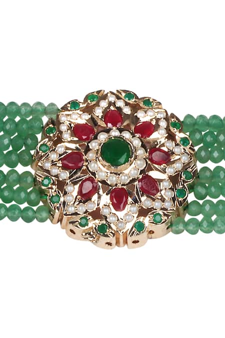 Shop_Queens Jewels_Green Royal Emerald Beaded Choker 