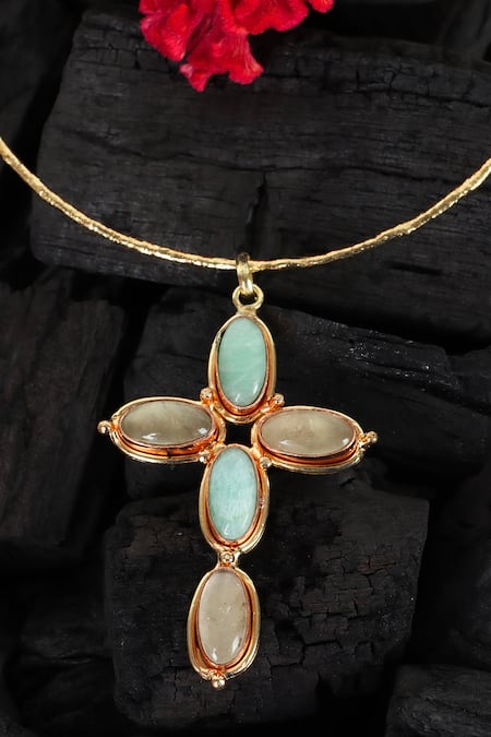 Shop_Queens Jewels_Blue Helen Cross Pendant 