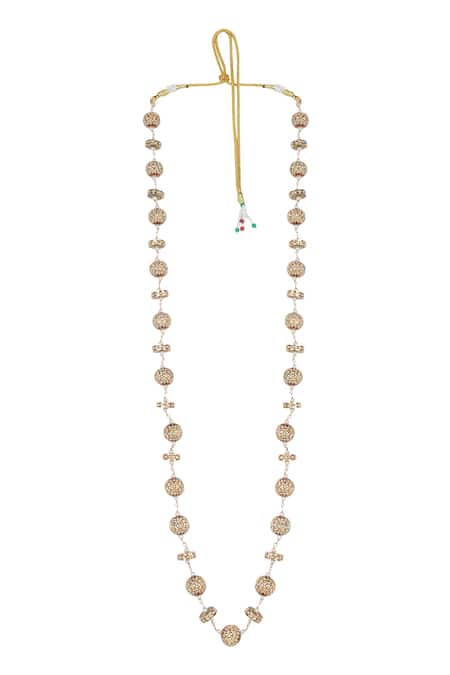 Buy_Queens Jewels_Gold Plated Timeless Single-line Necklace _Online_at_Aza_Fashions