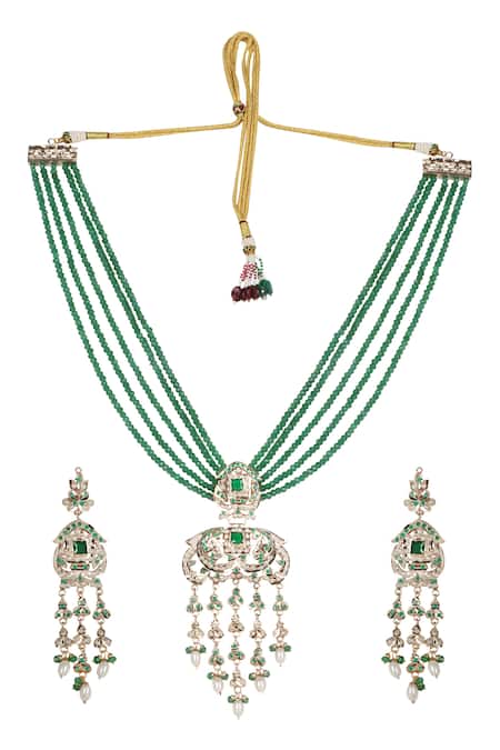 Queens Jewels Heritage Jadau Necklace & Earrings Set 