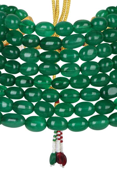 Buy_Queens Jewels_Green Emerald Radiance Multilayer Choker _Online_at_Aza_Fashions