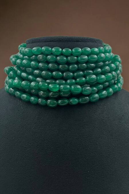 Buy_Queens Jewels_Green Emerald Radiance Multilayer Choker 
