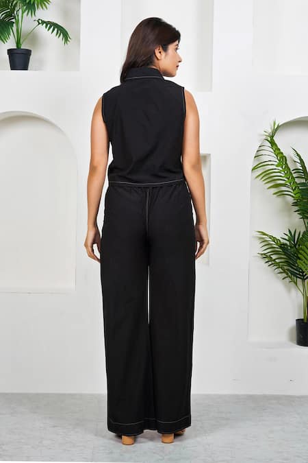 Taro Black Boxy Co-ord Set 