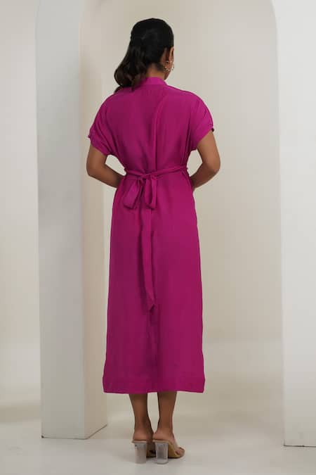 Taro Fuscia Knotted Dress 