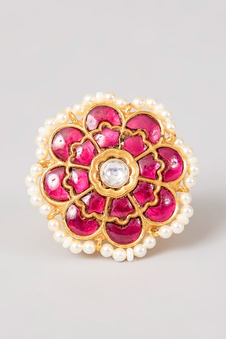 Karisa Designs Kavi Kundan Adjustable Ring 