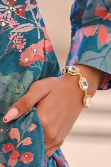 Shop_Bblingg_White Crystals, Gemstones Cavi Tennis Bracelet With _at_Aza_Fashions