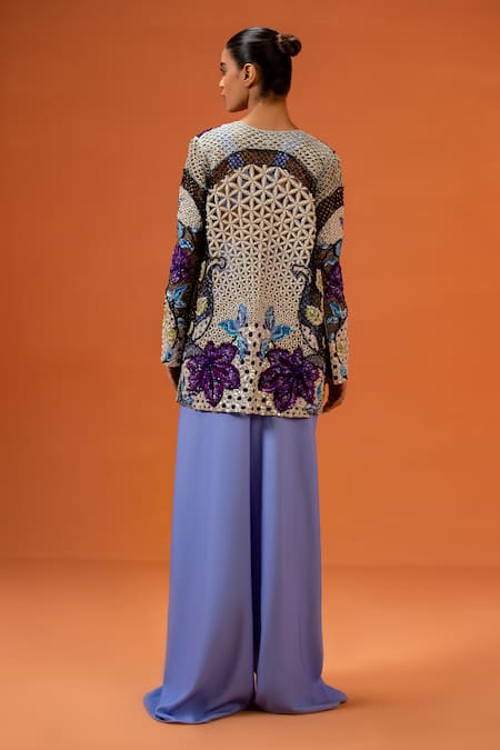 Taali Multi Color Hand Embellished Jacket Set 