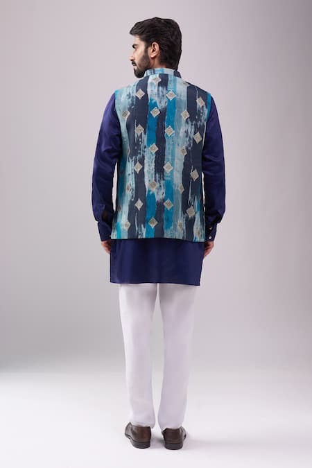 Spring Break Navy Digital Print Kurta Set 