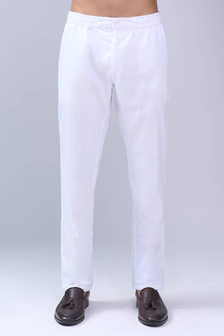 Spring Break_Blue Satin, Embroidery Botanical Print Jacket Kurta Set _Online_at_Aza_Fashions