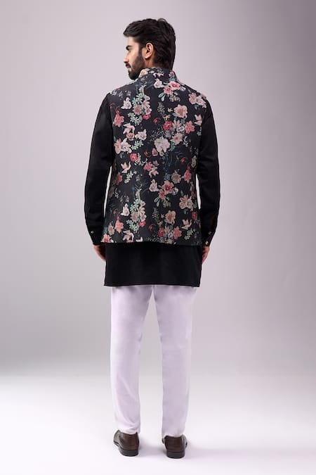 Spring Break Floral Digital Print Jacket Kurta Set 