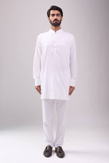 Shop_Spring Break_Green Satin, Botanical Print Jacket Kurta Set _Online_at_Aza_Fashions