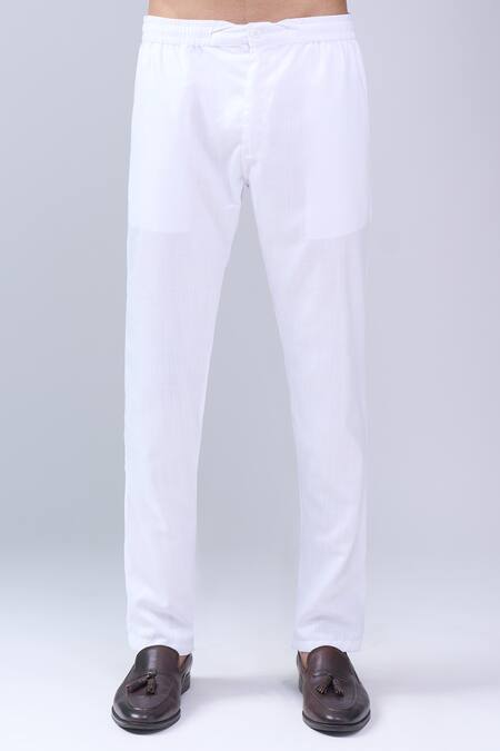 Buy_Spring Break_Beige , Linen, Satin Tropical Print Jacket Kurta Set _Online_at_Aza_Fashions