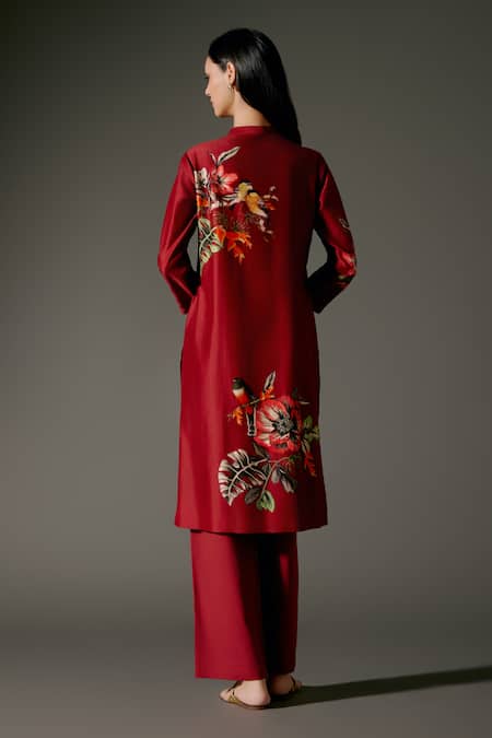 Balance By Rohit Bal Gardenia Print Kurta With Palazzo Pant 