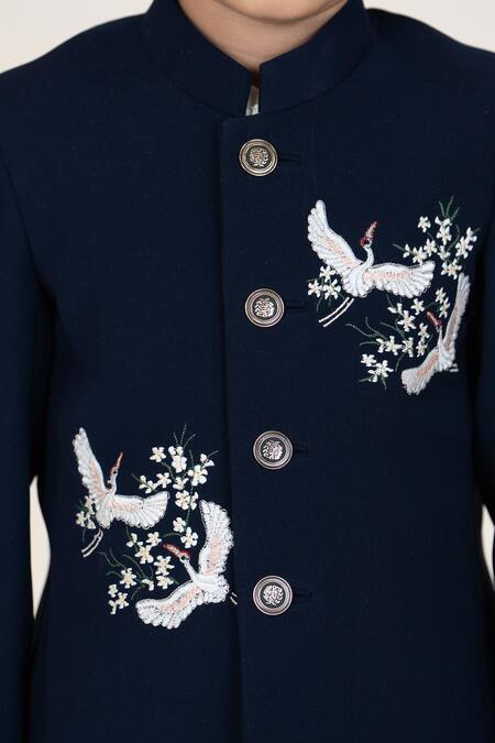 Little Boys Closet Black Polyester Embroidery Designer Bandhgala And Pant Set Online at Aza Fashions Little Boys Closet_Black Polyester Embroidery Designer Bandhgala And Pant Set _Online_at_Aza_Fashions