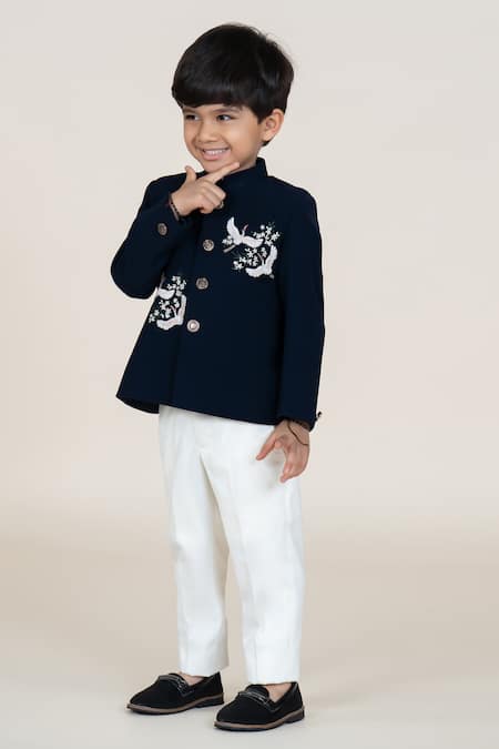 Buy Little Boys Closet Black Polyester Embroidery Designer Bandhgala And Pant Set Online at Aza Fashions Buy_Little Boys Closet_Black Polyester Embroidery Designer Bandhgala And Pant Set _Online_at_Aza_Fashions