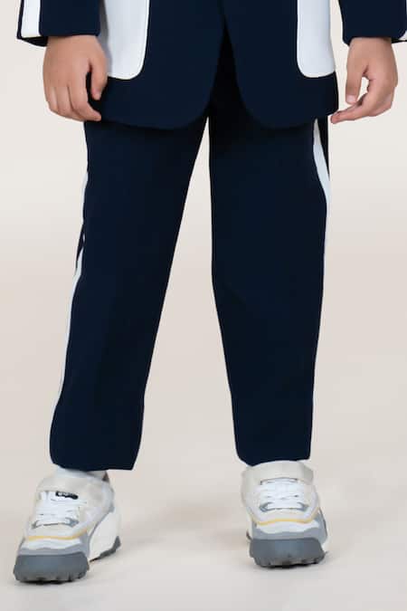 Buy_Little Boys Closet_Blue Cotton Designer Sandwash Suit Set _Online_at_Aza_Fashions