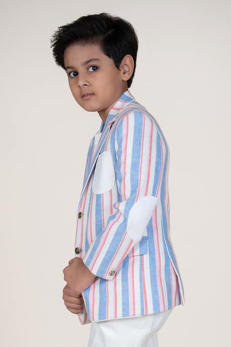 Little Boys Closet Striped Blazer & Pant Set 