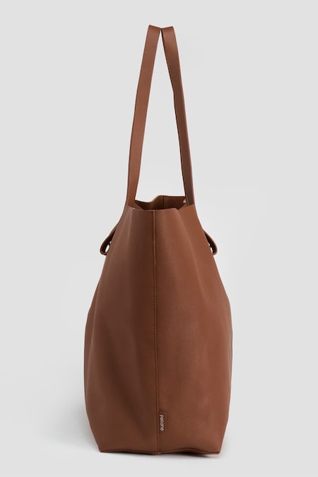Perona_Brown Light Designer Tote Bag _Online_at_Aza_Fashions