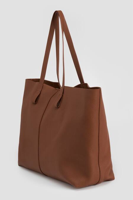 Buy_Perona_Brown Light Designer Tote Bag _Online_at_Aza_Fashions
