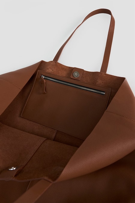 Shop_Perona_Brown Light Designer Tote Bag _Online_at_Aza_Fashions