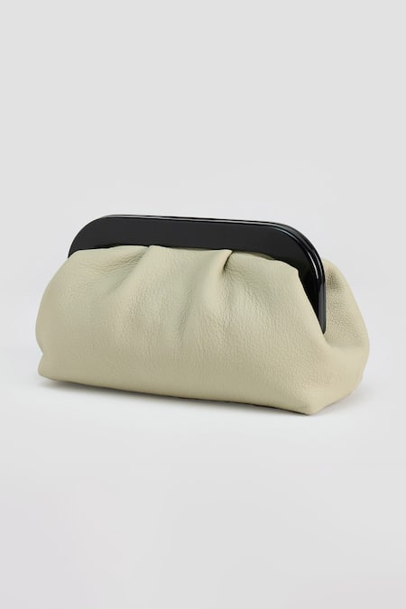 Perona_Ivory Designer Clutch Bag _Online_at_Aza_Fashions