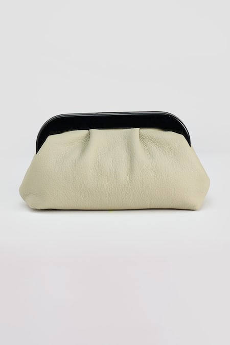 Perona Designer Ivory Clutch Bag 