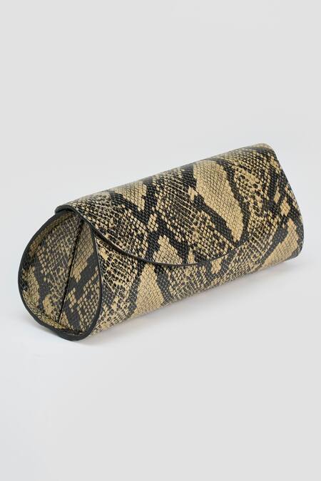 Buy_Perona_Gray Darcy Mini Snake Print Handbag _Online_at_Aza_Fashions