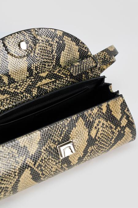 Buy_Perona_Gray Darcy Mini Snake Print Handbag 