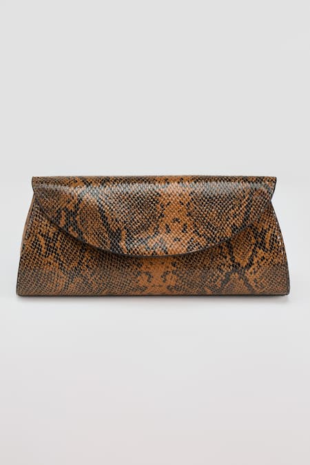 Perona Darcy Mini Python Print Clutch 