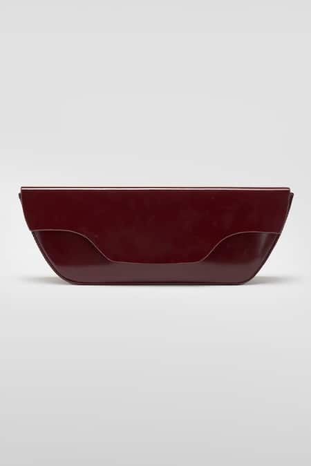 Perona Burgundy Bovine Leather Designer Bag 