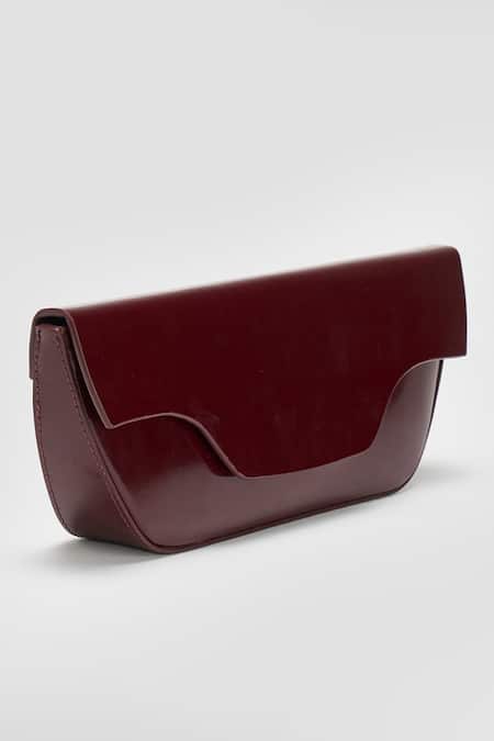 Perona Burgundy Bovine Leather Designer Bag 