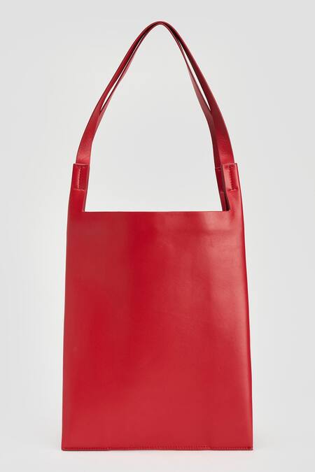 Buy_Perona_Red Kiera Mini Leather Bag _Online_at_Aza_Fashions