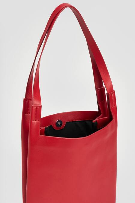 Shop_Perona_Red Kiera Mini Leather Bag _Online_at_Aza_Fashions