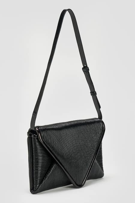 Perona Black Lamb Leather Designer Bag 