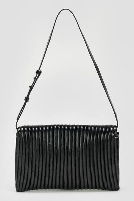 Buy_Perona_Black Lamb Leather Designer Bag _Online_at_Aza_Fashions