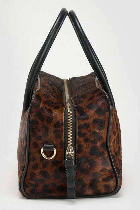 Buy_Perona_Brown Leopard Print Designer Handbag _Online_at_Aza_Fashions