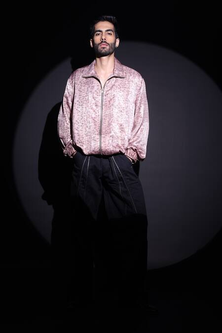 Label Muslin_Rose Gold Satin Designer Shirt _Online_at_Aza_Fashions