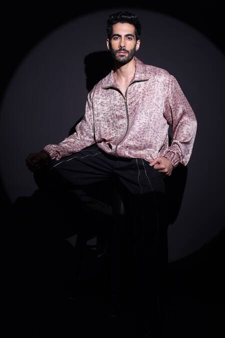 Buy_Label Muslin_Rose Gold Satin Designer Shirt _Online_at_Aza_Fashions