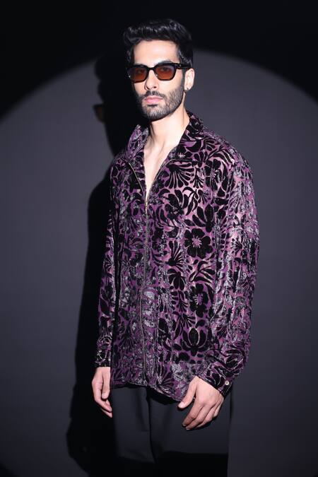 Shop_Label Muslin_Purple Embroidery Brasso Designer Shirt 