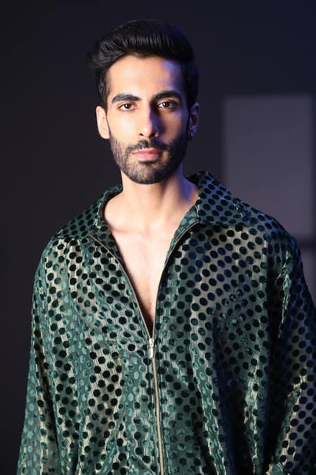 Buy_Label Muslin_Green Brasso Designer Shirt 