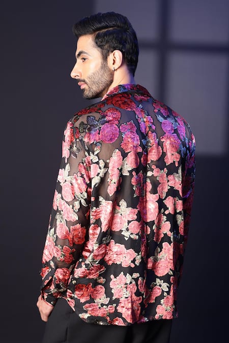 Label Muslin Floral Print Designer Shirt 