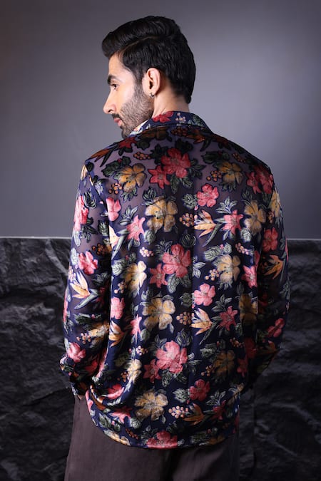 Label Muslin Floral Print Designer Shirt 