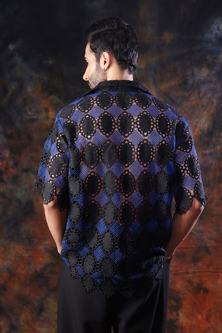 Label Muslin Designer Crochet Shirt 