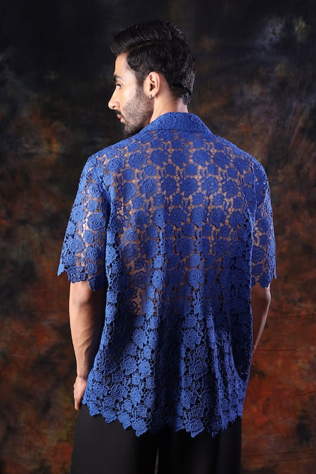 Label Muslin Designer Crochet Shirt 