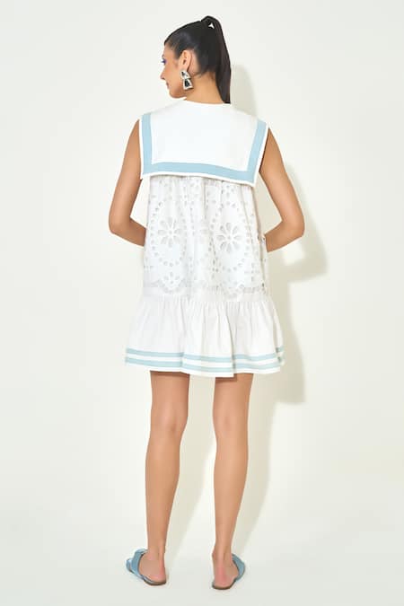 Qala Clothing Light Blue Riviera Sailor Dress 