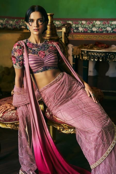 Supria Munjal Designer Tulle Saree Set 