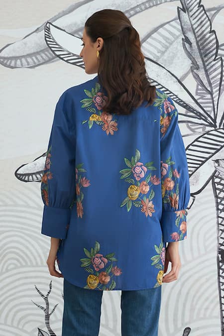 Shivani Bhargava Big Collar Digital Print Shirt 