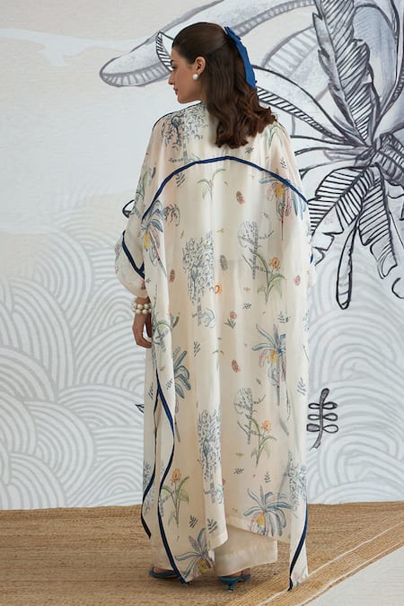 Shivani Bhargava Jungle Print Cape With Waistcoat & Pants 