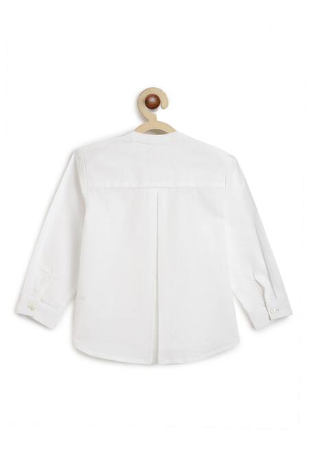 Shop_Tiber Taber_White Cotton Embroidery Beige Designer Boys Waistcoat Set _Online_at_Aza_Fashions